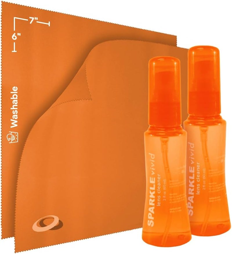 OPTIPAK Sparkle Vivid Anti-Reflective Safe Lens Cleaner Spray Kit - (2) 2oz Glasses Cleaner Spray & (2) Microfiber Cloth for Eyeglasses, Sunglasses, Lenses, Screens and Camera Cleaning Kit (4 Piece Set) - Image 1